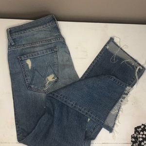 MOTHER insider crop step fray hijacking the runway